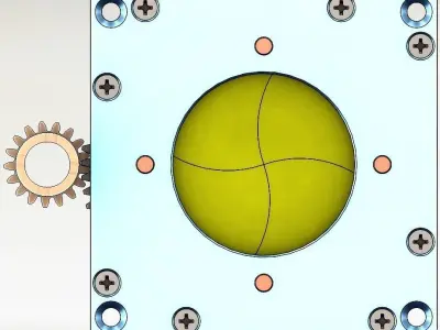 D20T3B4 TY2-Motorized or Manually mechanical shutter design CNC 3D print model