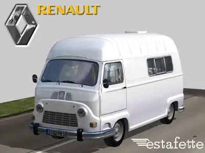 Renault Estafette High Roof Low-poly 3D model