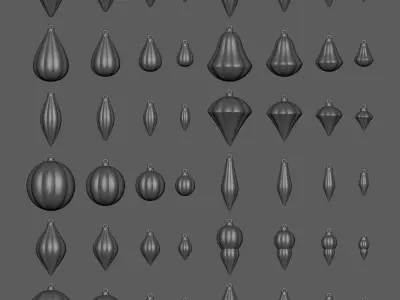Christmas Ornament Pack 3D print model purchase