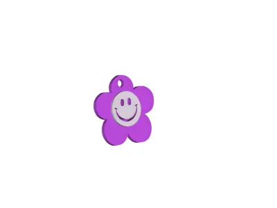 Flower Keychain 3D Print Model Free 3D print model