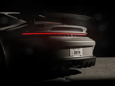 Automotive Cinematic Scene And Lens Flare 3D Blender Textured 3D model