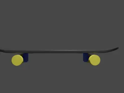 Toy Skateboard Plastic Free 3D model