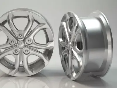 3D Rim  3D Steel Tire   3D print model