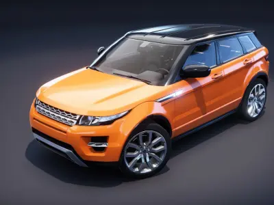 Realistic Car HD 01 Low-poly 3D model