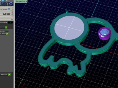 Elephant necklace pendant Free 3D print model