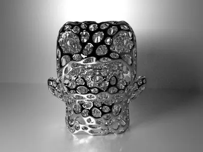 Pencilpot-Monster - Voronoi Style Free 3D print model