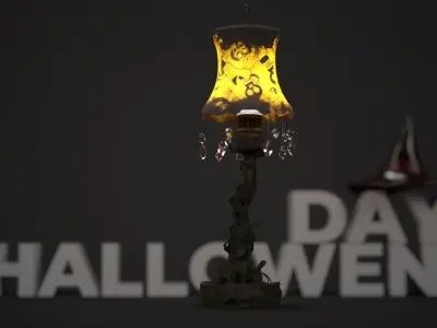 Halloween Lamp Model  Low-poly 3D model