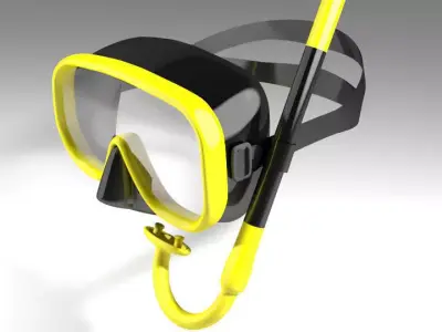 Scuba Diver Mask Type 1 3D model