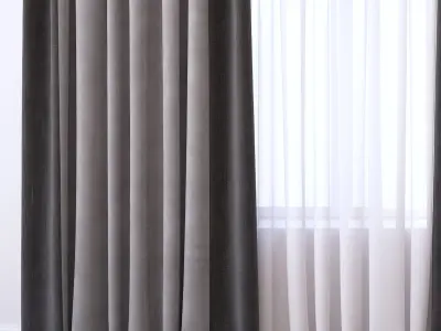Set 90 Curtains 3D model