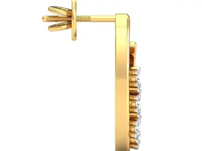 Solitaire Women Earring  3D print model