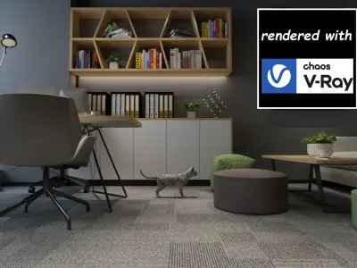 Cat realistic PBR Low-poly 3D model