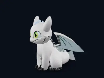 Toothless- Light Fury 3D model