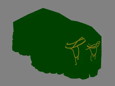 Stone Fallen Land - Shore 01 3D model