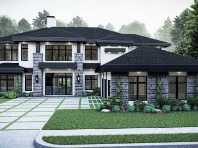 Modern House Number 10 - Stl-Dae file - 3d model Only 3D print model