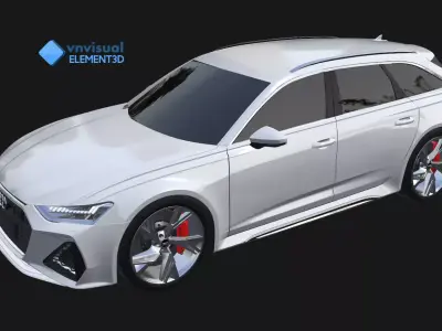 E3D - 2020 Audi RS6 Avant 3D model