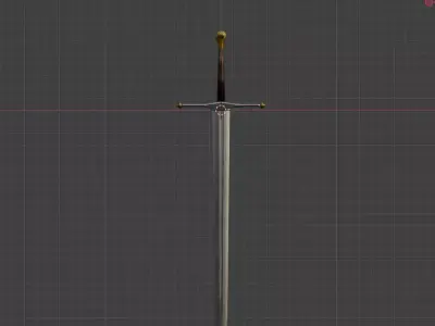 Northern Greatsword Lowpoly Fantasy Sword  Low-poly 3D model