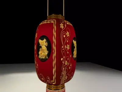 Chinese red lantern 3D model 61