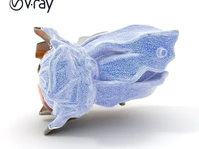 Futuristic Lantern Model Pack for Versatile Rendering Low-poly 3D model