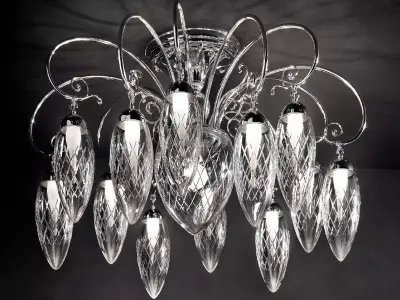 Chandelier Masiero Luxury Magnifica PL12 1 3D model