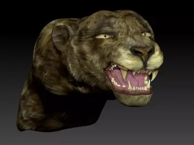 Cat bust 3D model