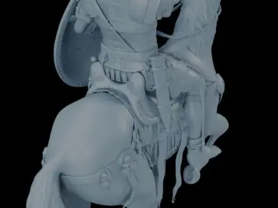 Roman Horseman Chess Piece 3D print model