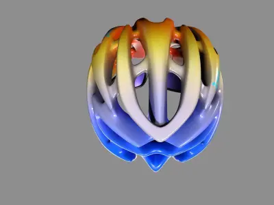 Modern Bicycle Helmet Generic Low-poly 3D model