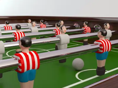 Foosball table 3D model
