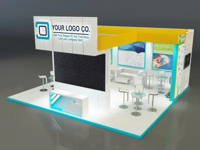Booth Exhibition Stand a164 3D model