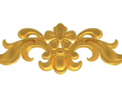 Baroque moldure deco 2 3D model