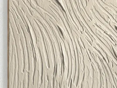 Plaster Two Photo Frame 252 Low-poly 3D model