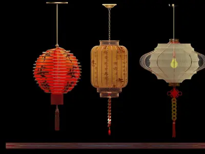 Chinese Red Lantern 3D model