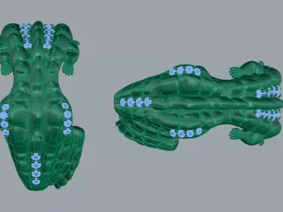 Crocodile Ring  Jewelery Gold  Free 3D print model