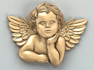 Carved decor central 027 Cupid 3D model