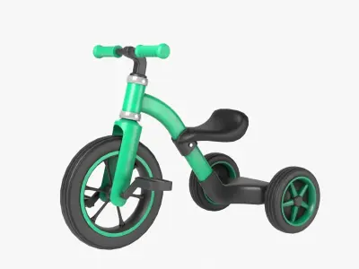 Kid Bike Low-poly 3D model