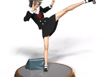 HIGH KICK GIRL JAPAN 1 3D print model