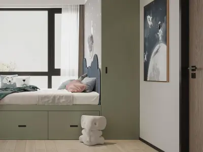 room Modern tatami boy 3D model