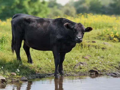 Black Cattle Animated VFX Grace 3D model