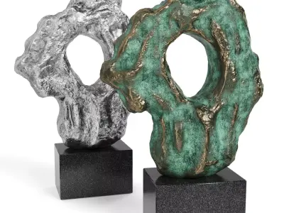 CLIVE BARKER Large Scholar Rock 2016 Copper Iron 3D model