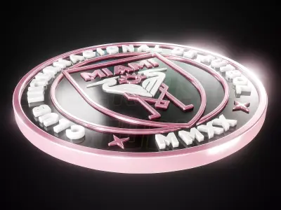 Inter Miami CF logo - Cinematic - 3D print 3D model