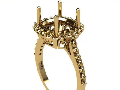 Engagement ring  3D print model