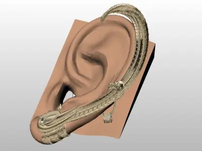 Ear Cuff earrings 3D print model