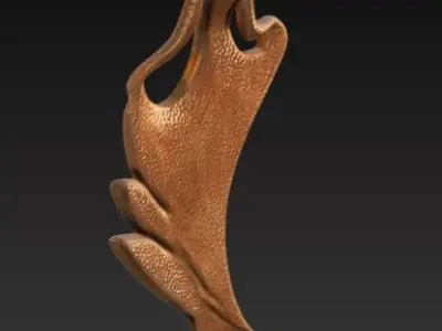 modern woman statue 3D model