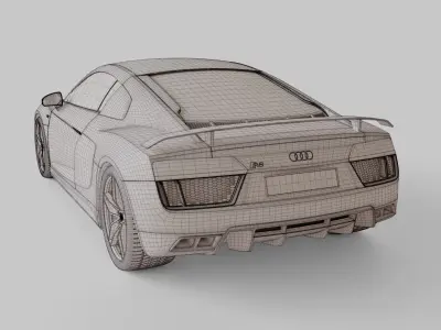 Audi R8 V10 Quattro 2023 3D model