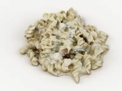 Pasta In Creamy Sauce 3D model