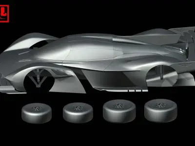 Aston Martin Valkyrie AMR Pro 2021 3D print model