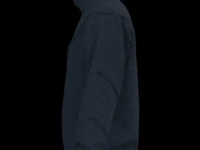 Male halfzip long sleeve 3D model