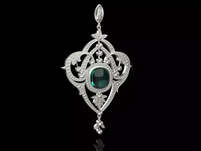 Women Luxury Pendant N3 3D print model