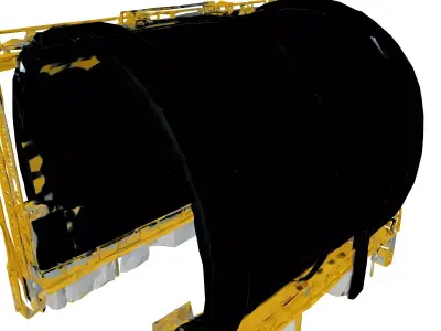 Industrial Tunnel Section 3D Model Low-poly 3D model