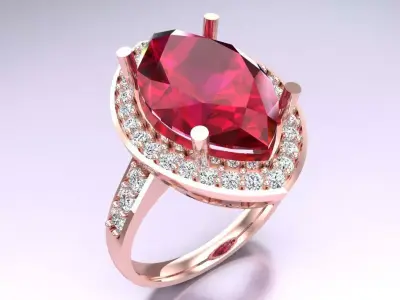 Diamond Ring - Womens Rings - N492850 3D print model