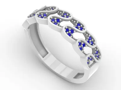 Jewelry Diamond Ring Model RG25 Free 3D print model